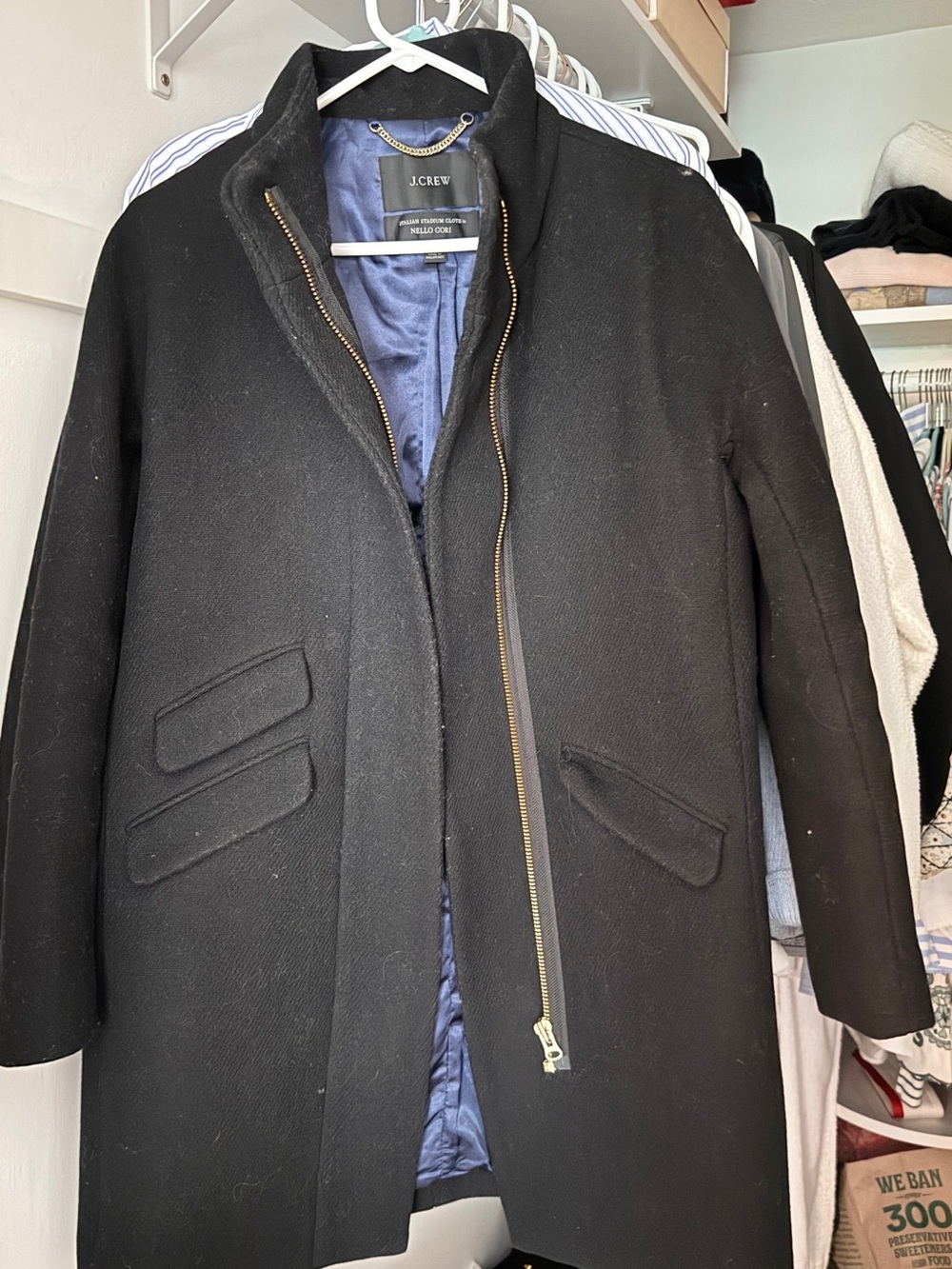 J. Crew Cocoon Wool Coat Black